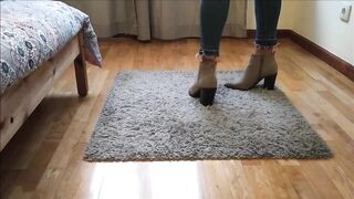 Wearing Sexy Boots and Walking on the Carpet