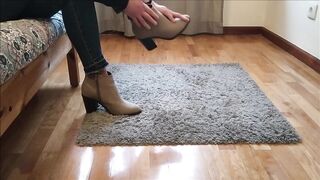 Wearing Sexy Boots and Walking on the Carpet