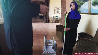 Arab Cleaning Lady Slowy Sucks Cock