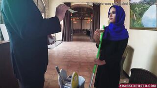 Arab Cleaning Lady Slowy Sucks Cock