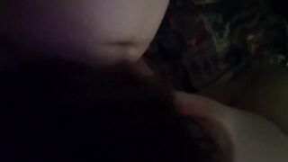 Deepthroating my Cock while I Play with her Clit