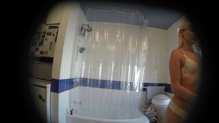 Ultra Sexy Blonde in Bathroom-Dressing Room Spy Cam