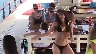 hot bikini girl dancing