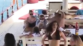 hot bikini girl dancing