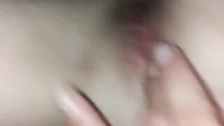 Boyfriend Records and Helps Girlfriend Fingering Tight Pussy