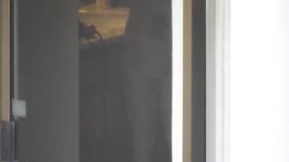 Caught a Sexy woman naked in hotel window. She sees me??