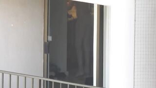 Caught a Sexy woman naked in hotel window. She sees me??