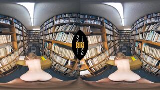 VR 180 - Laney Grey Rides will Pounder in the Library