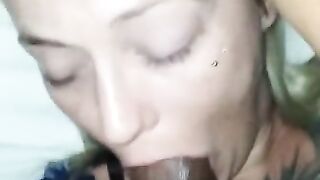 SnowBunny Deepthroating BBC!!!