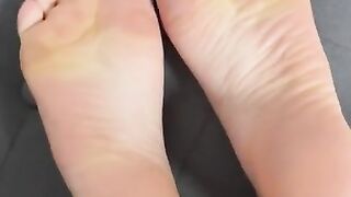 I let my Slave CUM on my Sexy Soft Soles