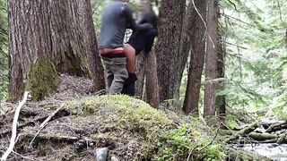 Fucking hard my friends cheating girlfriend in the woods