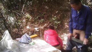 Amateur Asian Prostitute Outdoors With Client