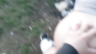 Riding Cock in Public,nature Forest (reverse Cowgirl)