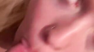 Extremely up close blowjob from sexy ex girlfriend