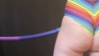 Hula Hooping Rainbow PAWG Chillin on a Saturday