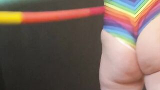 Hula Hooping Rainbow PAWG Chillin on a Saturday