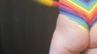 Hula Hooping Rainbow PAWG Chillin on a Saturday