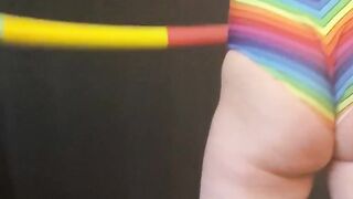 Hula Hooping Rainbow PAWG Chillin on a Saturday