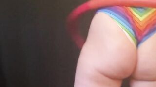 Hula Hooping Rainbow PAWG Chillin on a Saturday