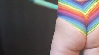 Hula Hooping Rainbow PAWG Chillin on a Saturday