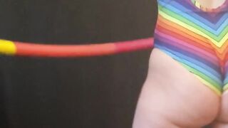 Hula Hooping Rainbow PAWG Chillin on a Saturday