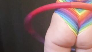 Hula Hooping Rainbow PAWG Chillin on a Saturday