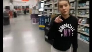 Stranger girl sucks my dick in Walmart