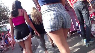 Two Perfect Teen Asses in Shorts