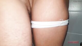 cumming in my white cheap panties