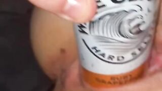 FIRST TIME WIFE Takes W/C CAN in Pussy