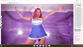 cosplay cheerleader gets horny for you