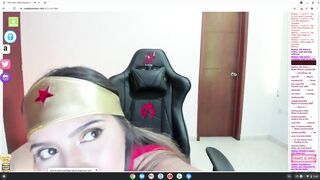 super horny wonder woman cosplay wants to fuck on cam