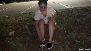 FeetbyRTR ManyVids Late Night Public Sweaty Sock Removal in the Street Prev