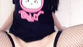 E-girl Gamer SLUT uses her Nintendo SWITCH to RIDE her DILDO????