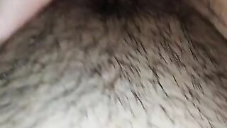 CHECK OUT MY SUPER WET TIGHT HAIRY PUSSY WHILE I FINGER IT CLOSE UP