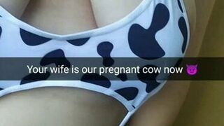 Faithfull wife turned in slutty pregnant cow with big boobs!