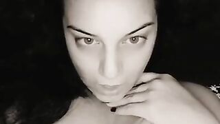 LatinaFilipinaCara caressing her big tits