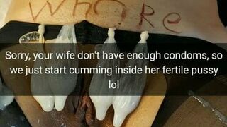 Condoms ran out, so we start cumming inside your  wife!