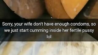 Condoms ran out, so we start cumming inside your  wife!