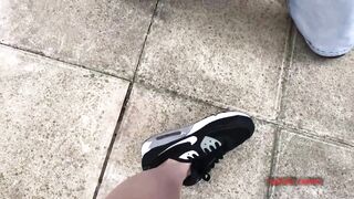 Miss Tiffany Naylor - Merciless Ballbusting POV (Nike Air Max & Barefoot)