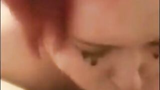 Red Hair Cute Egirl Humiliating Blowjob Facefuck