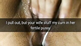 I pull out, but your wife stuffs all the cum in her pussy - Milky Mari