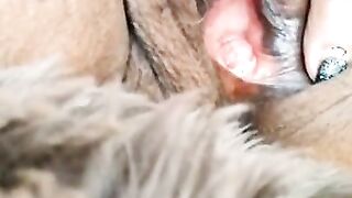 Mature Latina woman playing with my hairy pussy