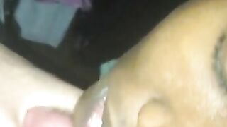 Cheating African Wife Sucking Cock while her hubby at work