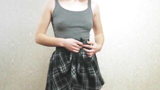 School Girl Streaptease After Dark