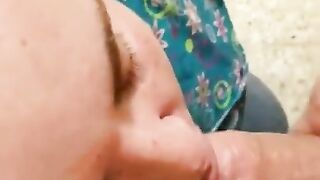 My Slutty Ex BBW Cheating and Sucking A Pierced Cock