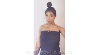 Tionna Tease Modeling Black Dress