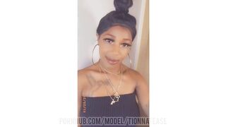 Tionna Tease Modeling Black Dress