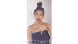 Tionna Tease Modeling Black Dress