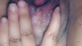 MILF Rubs her Pussy while in the Shower almost Caught